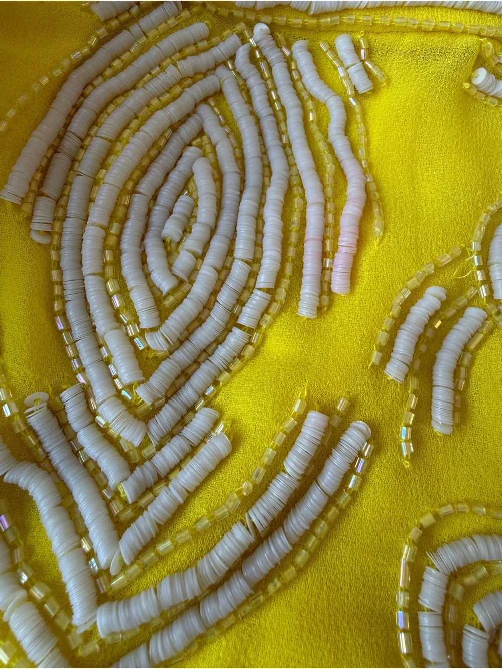 Yumi Kim Yellow Beaded Mini Skirt